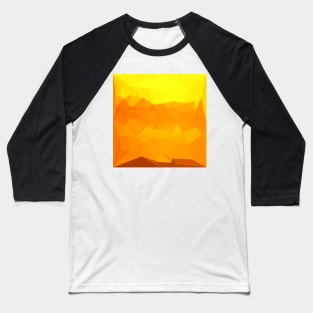 Cyber Yellow Abstract Low Polygon Background Baseball T-Shirt
